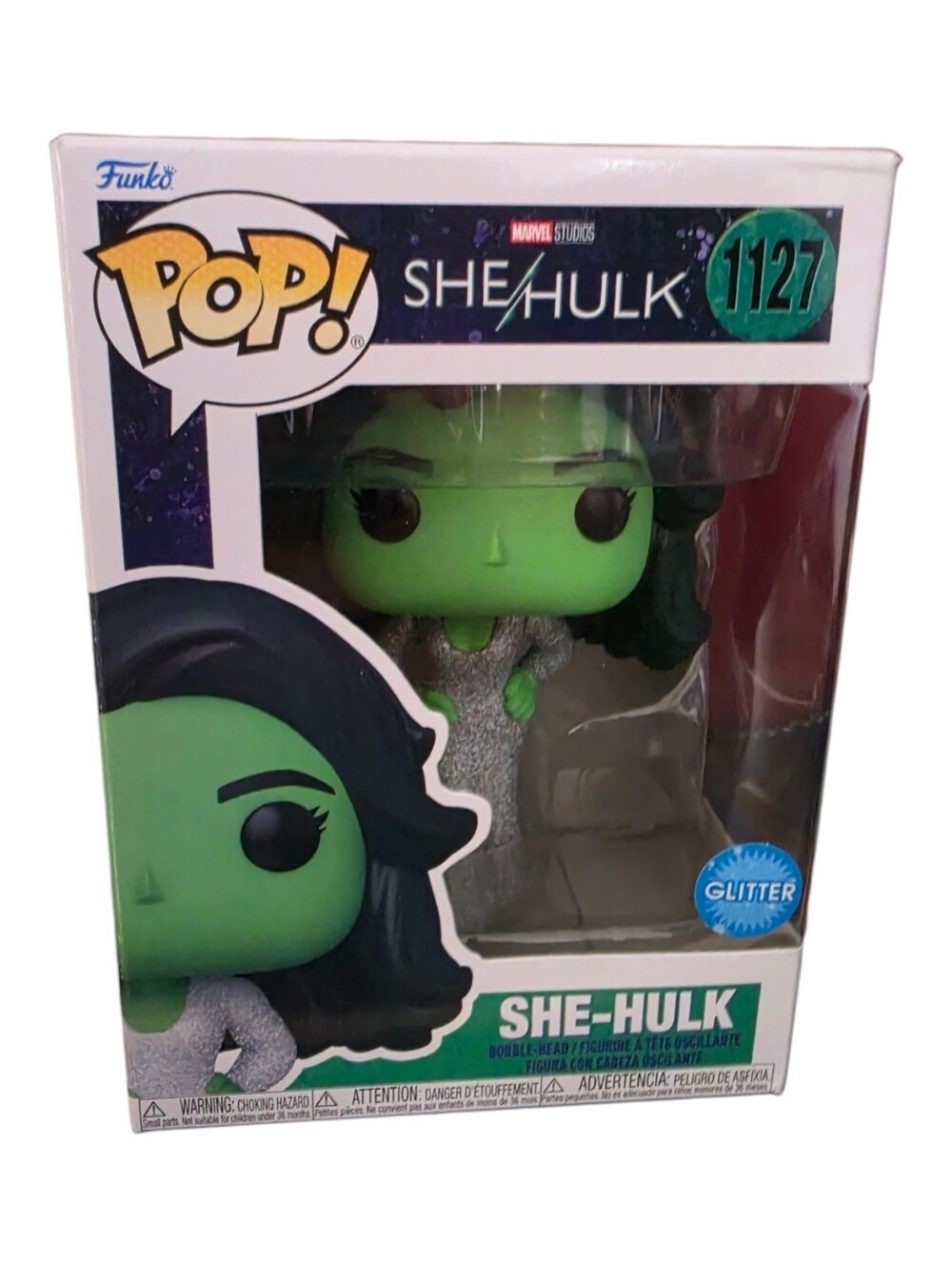 Marvel She-Hulk Glitter #1127 Exclusive NIB Funko Pop! - Picture 2 of 7